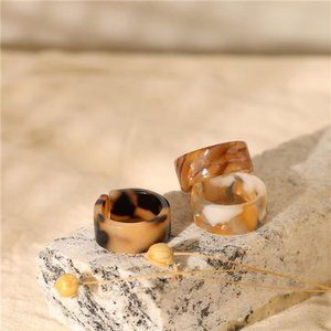 Colorful Resin Rings Set for Women and Girls | Bulk Statement Rings | Giftable